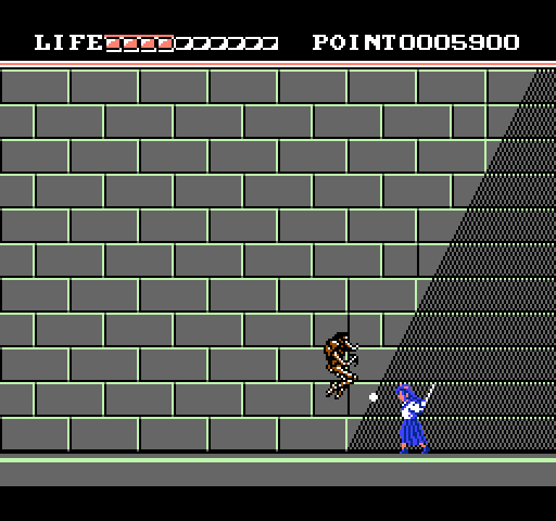 Mugen Senshi Valis: The Fantastic Soldier NES / Famicom Screenshot: Attacking a jumping mini-boss.