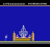 Mugen Senshi Valis: The Fantastic Soldier for NES / Famicom - The fountain signifies the end of the first level.