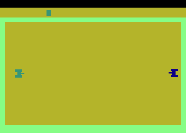 Combat Atari 2600 Screenshot: Starting screen; select game options here.