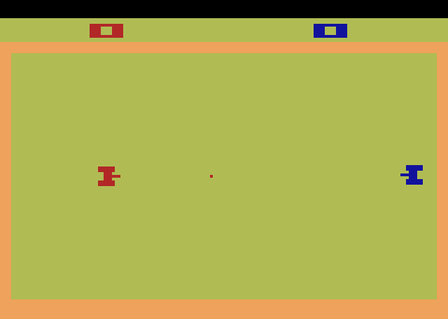 Combat Atari 2600 Screenshot: The combat begins!