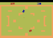 Combat for Atari 2600 - A different wall pattern, and player 2 is ahead...so far.