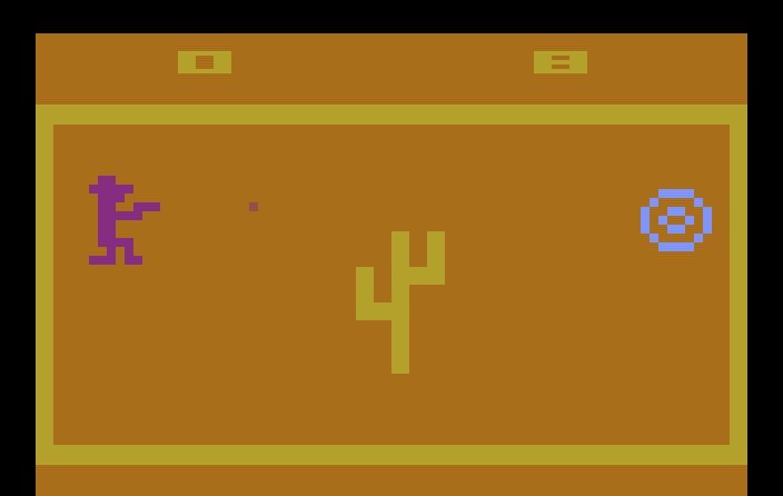 Outlaw Atari 2600 Screenshot: Shoot the moving target in this one player game.