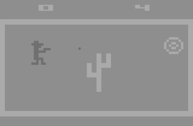 Outlaw Atari 2600 Screenshot: Can you hit the target?