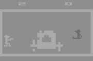 Outlaw for Atari 2600 - Player on the right is knocked down!