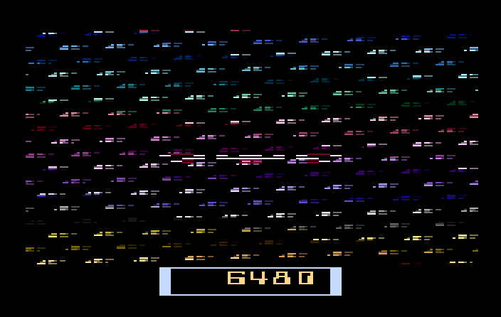 Cosmic Ark Atari 2600 Screenshot: Game over!