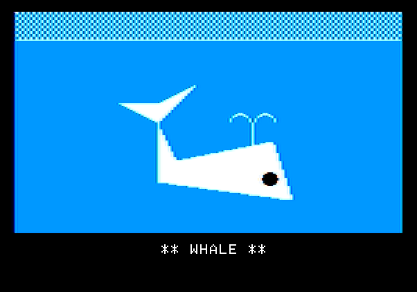Bumble Games Apple II Screenshot: The completed whale.