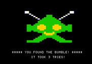 Bumble Games for Apple II - It took 3 tries to locate Bumble.