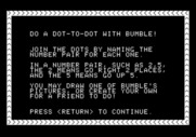 Bumble Games for Apple II - Dot to Dot instructions.