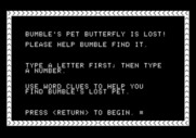 Bumble Games for Apple II - Lost Butterfly game instructions.