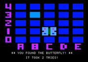 Bumble Games for Apple II - Found the butterfly!