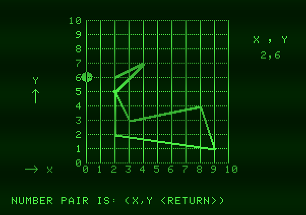 Bumble Games Apple II Screenshot: Drawing a whale.