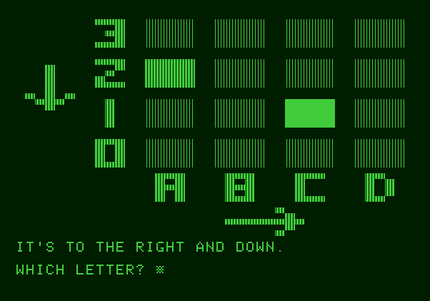 Bumble Games Apple II Screenshot: Some clues are provided when you guess wrong.