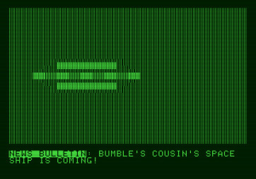 Bumble Games for Apple II - Bumble's cousin is coming from space!