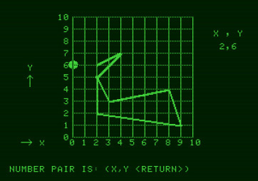 Bumble Games for Apple II - Drawing a whale.