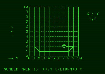 Bumble Games for Apple II - Drawing a picture by naming dots.