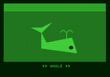 Bumble Games for Apple II - The completed whale image.
