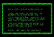 Bumble Games for Apple II - Name the dots instructions.