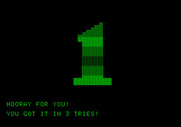 Bumble Games for Apple II - I guessed the number in 3 tries!