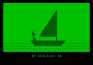 Bumble Games for Apple II - Here's the completed sailboat...