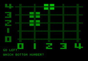 Bumble Games for Apple II - Searching for Bumble's cousin based on the clues.