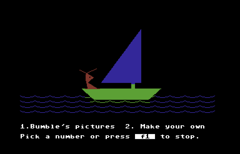 Bumble Games Commodore 64 Screenshot: Choose another picture?