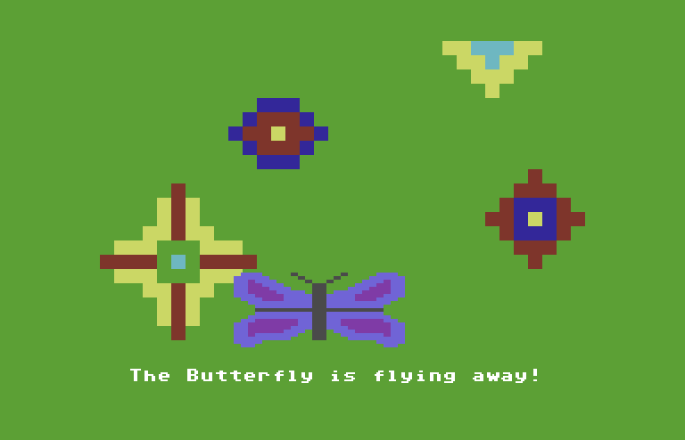 Bumble Games Commodore 64 Screenshot: Time to search for the butterfly...