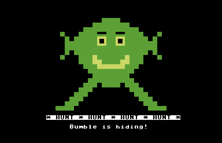 Bumble Games Commodore 64 Screenshot: Bumble is hiding!