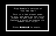 Bumble Games for Commodore 64 - Tic Tac Toc game instructions.