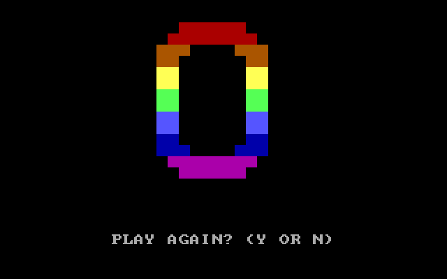 Bumble Games IBM PC/Compatibles Screenshot: I guesses it! Try again?