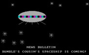 Bumble Games for IBM PC/Compatibles - Bumble's cousin's spaceship is coming!