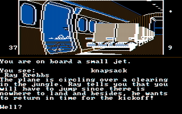 Dallas Quest, The IBM PC/Compatibles Screenshot: Time to jump into the jungle!