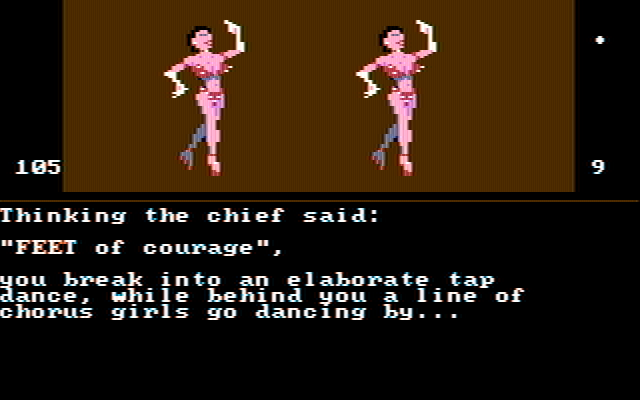 Dallas Quest, The IBM PC/Compatibles Screenshot: A dance number? Why not!