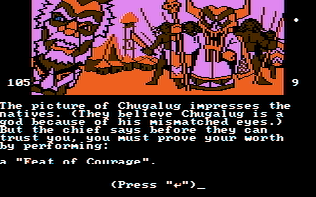 Dallas Quest, The IBM PC/Compatibles Screenshot: I've impressed the natives...