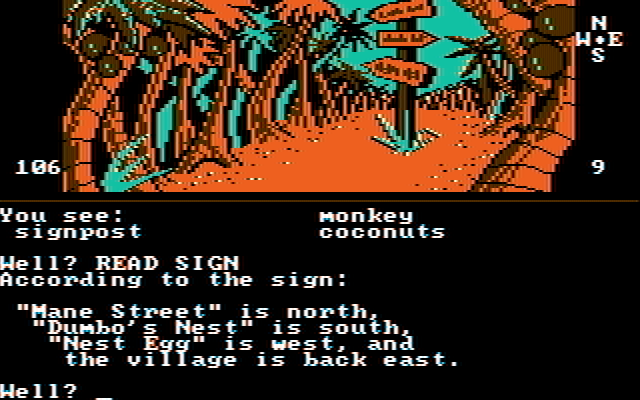 Dallas Quest, The IBM PC/Compatibles Screenshot: Another sign...