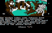 Dallas Quest, The for IBM PC/Compatibles - A rough landing, but a monkey helps me out.