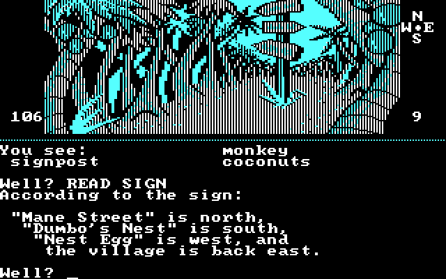 Dallas Quest, The IBM PC/Compatibles Screenshot: At another crossroads...