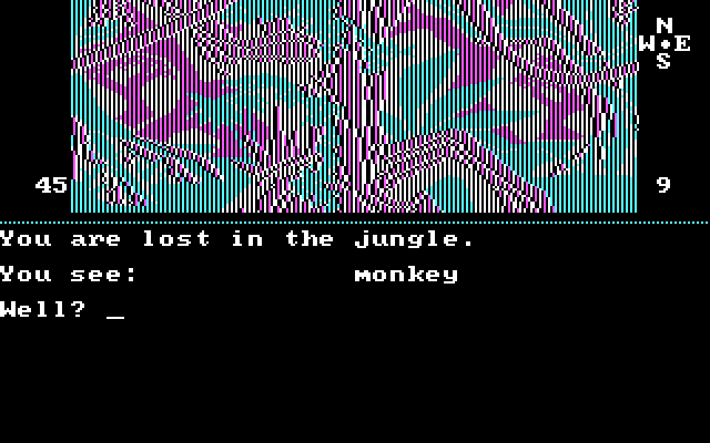 Dallas Quest, The IBM PC/Compatibles Screenshot: It's easy to get lost in this jungle...