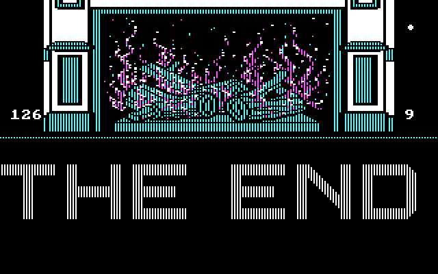 Dallas Quest, The IBM PC/Compatibles Screenshot: The End! Play again?