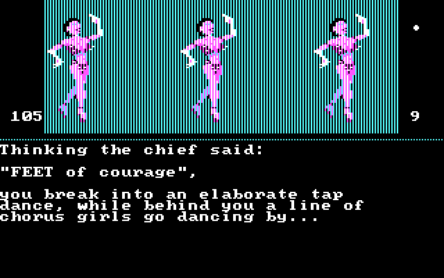 Dallas Quest, The IBM PC/Compatibles Screenshot: A dance number? Why not!