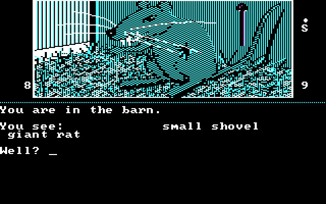 Dallas Quest, The IBM PC/Compatibles Screenshot: A giant rat is here!