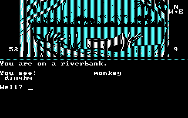 Dallas Quest, The IBM PC/Compatibles Screenshot: A boat! Very useful...