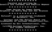 Dallas Quest, The for IBM PC/Compatibles - Credits screen.