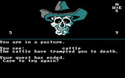 Dallas Quest, The for IBM PC/Compatibles - Trampled to death is one way to die in the game.