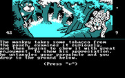 Dallas Quest, The for IBM PC/Compatibles - An awkward landing, but this monkey helps me out...