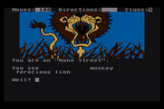 Dallas Quest, The for Atari 8-bit - A lion?! Oh, this is "Mane Street"...ha ha!