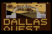 Dallas Quest, The for Atari 8-bit - Game opening; the title and credits scroll by vertically.