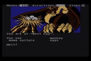 Dallas Quest, The for Atari 8-bit - Ah, some eggs...but mama vulture doesn't want me to take them!