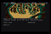Dallas Quest, The for Atari 8-bit - In a jungle clearing...