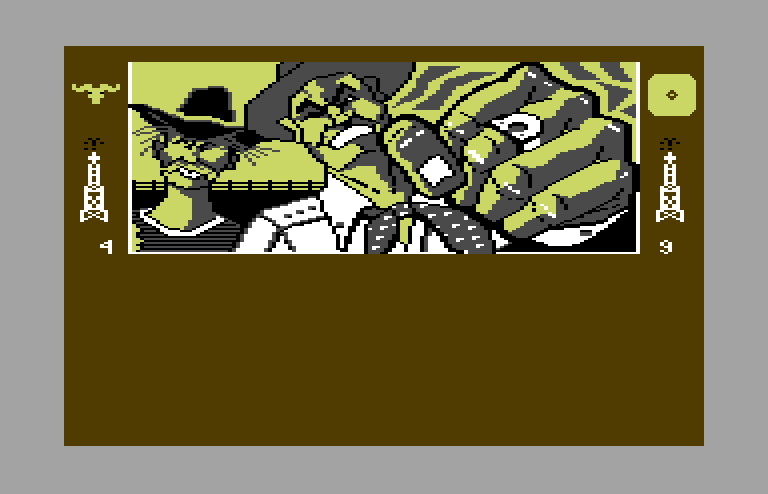 Dallas Quest, The Commodore 64 Screenshot: Oops, I shouldn't have left the house via the front door...