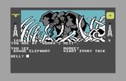 Dallas Quest, The for Commodore 64 - This elephant doesn't look friendly...